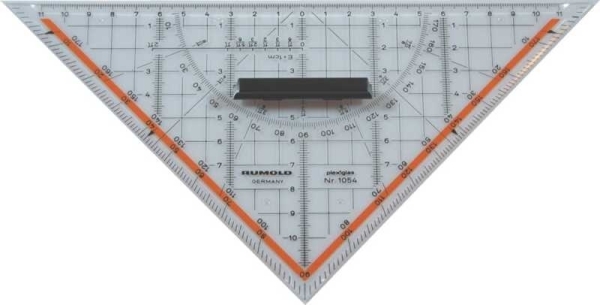 Geo-Dreieck 250 mm, Plexiglas