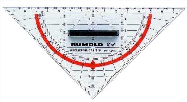 Geo-Dreieck 160 mm, Plexiglas