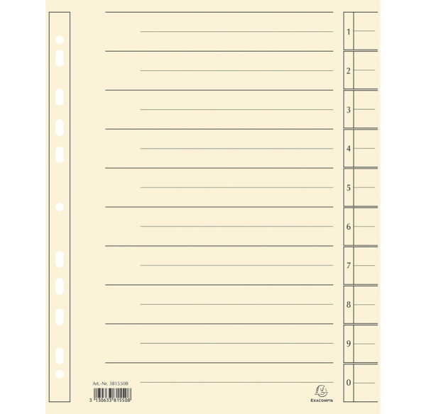 Trennblätter A4, 20 Stück